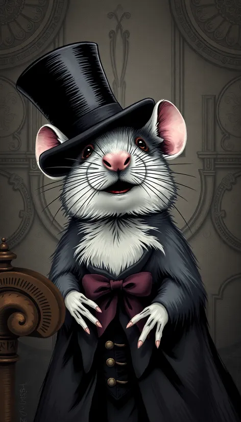 rat with top hat