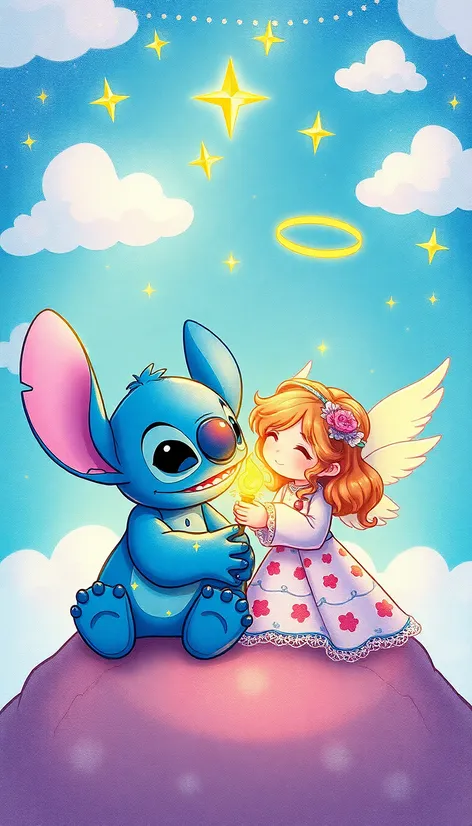 stitch and angel drawing