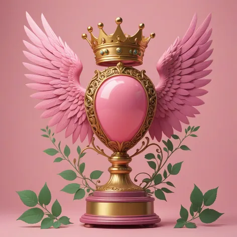 big pink trophy with