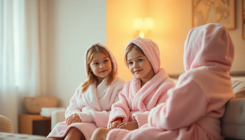 terry cloth bathrobe girls