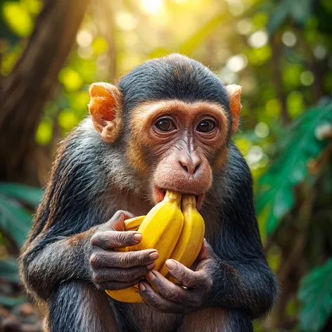 monkey eating banana