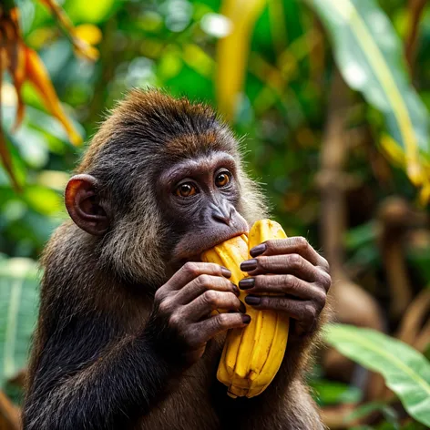 monkey eating banana