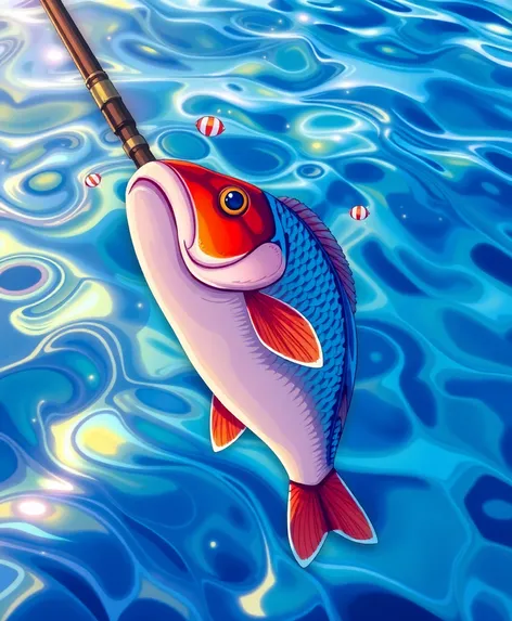 fish n rods clipart