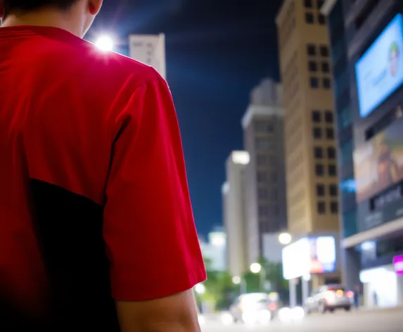 red and black shirt