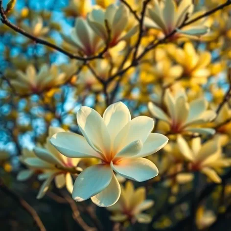 yellow magnolia tree