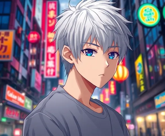 anime guy silver hair