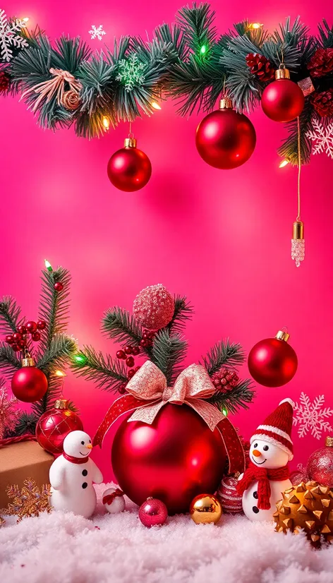 pink christmas background