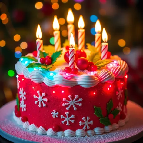 christmas birthday cake