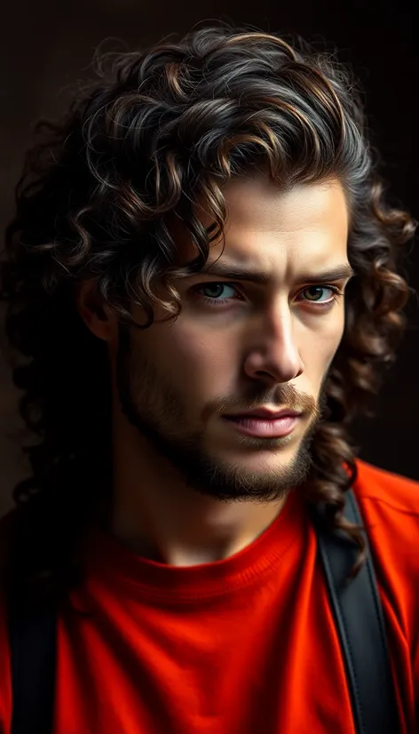 mens hairstyles curly long