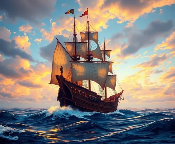 fantasy galleon ship