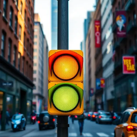 yellow traffic light