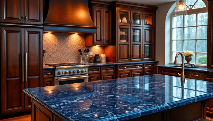 blue granite countertops