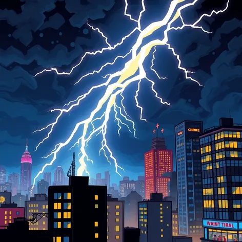 cartoon lightning