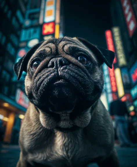 angry pug