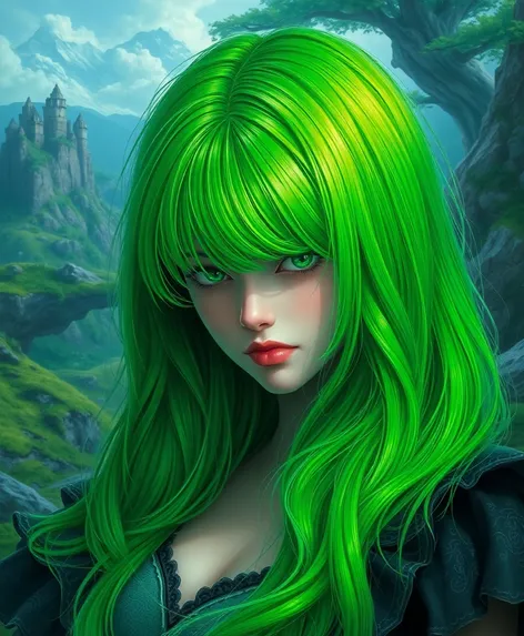 frieren green hair