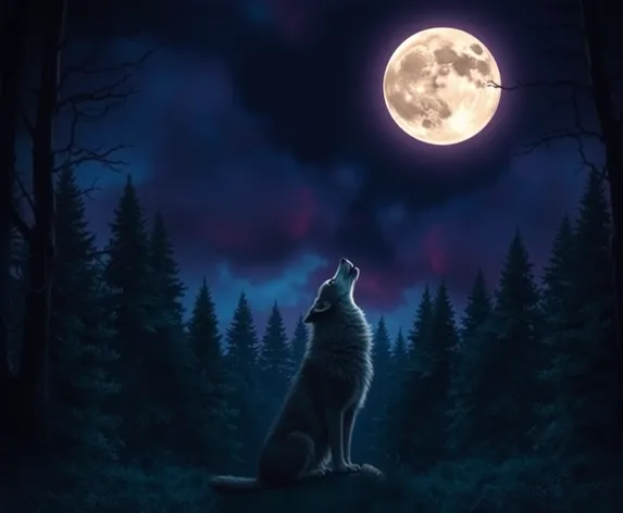 beautiful wolf howling at