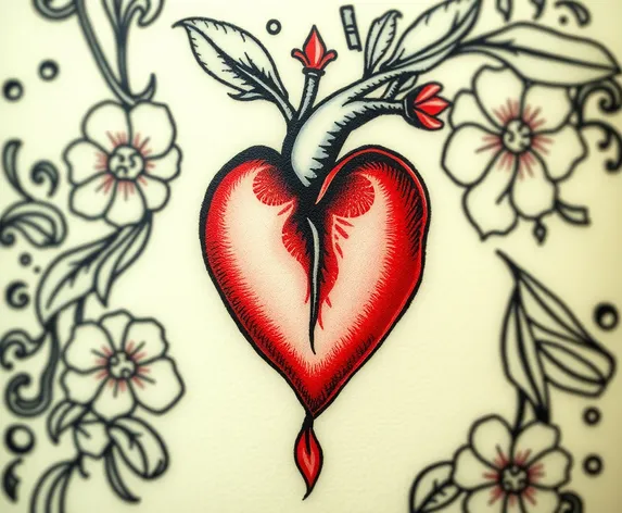 tattoo bleeding heart flower