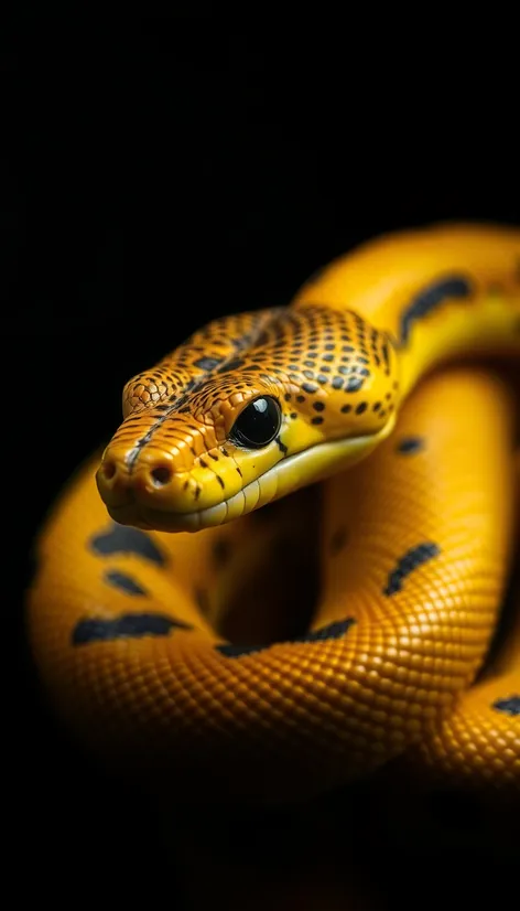 yellow snake with black