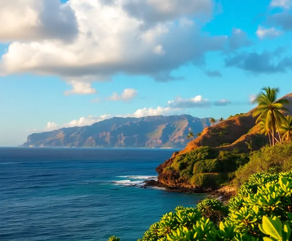 hawaiian island seen from