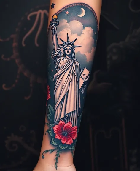 statue of liberty forearm