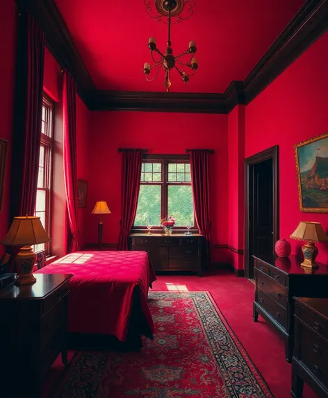 red bedroom