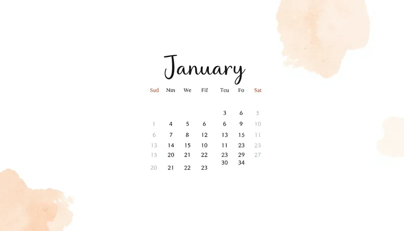 january calender