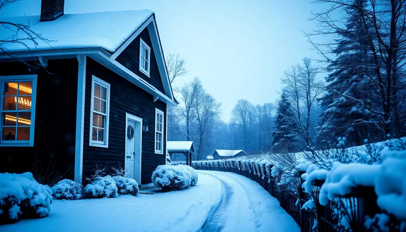 black house with white