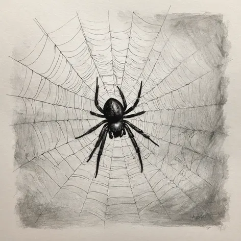 spider web drawing