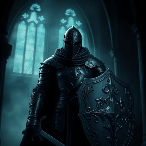 medieval black knight art