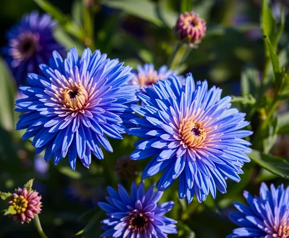 blue chrysanthemums live plant