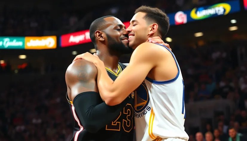 lebron james kiss curry