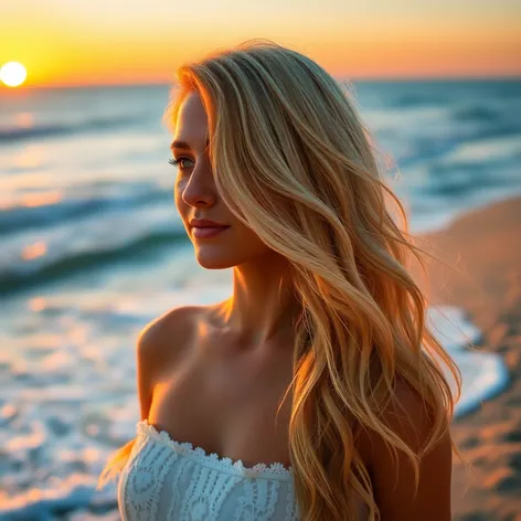 beach waves blonde hair