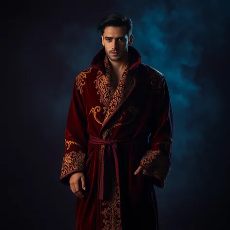 velvet smoking robe