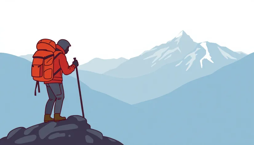 mountaineering drawing easy