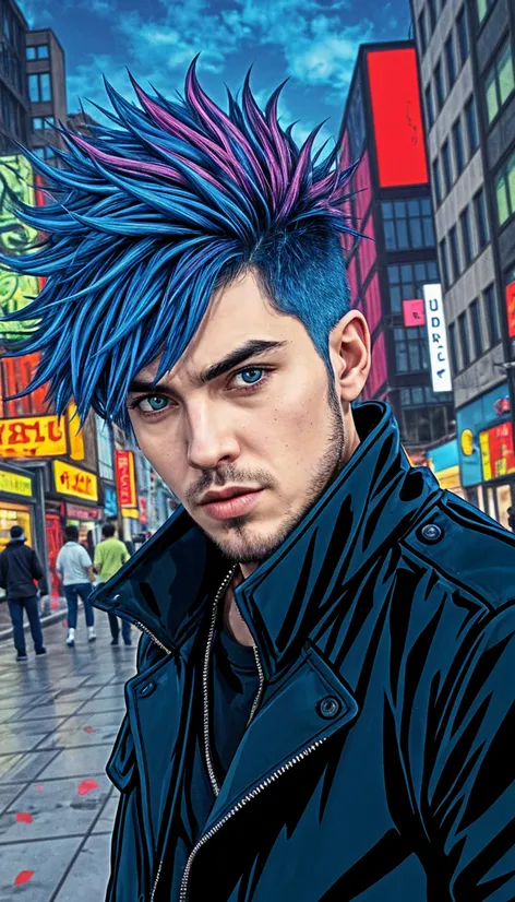 blue hair guy