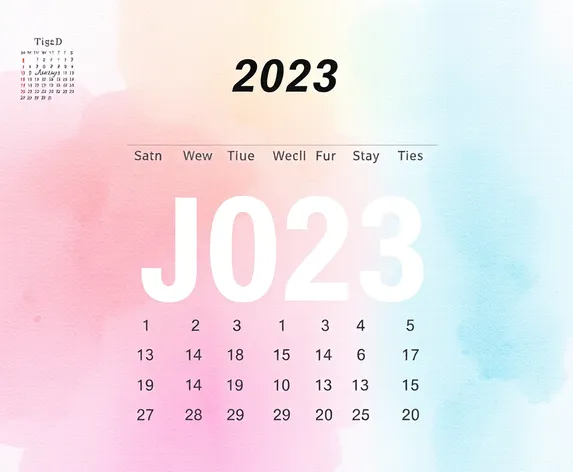 july calendar 2023