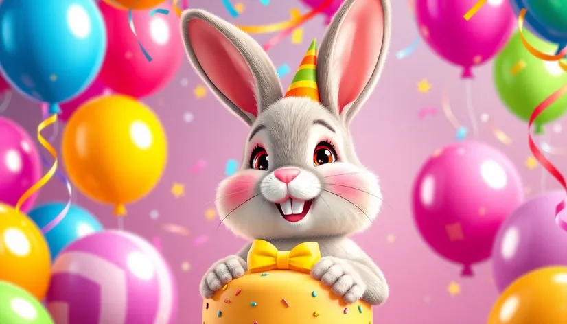 bunny birthday animated clipart