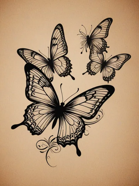 butterfly tattoo stencil