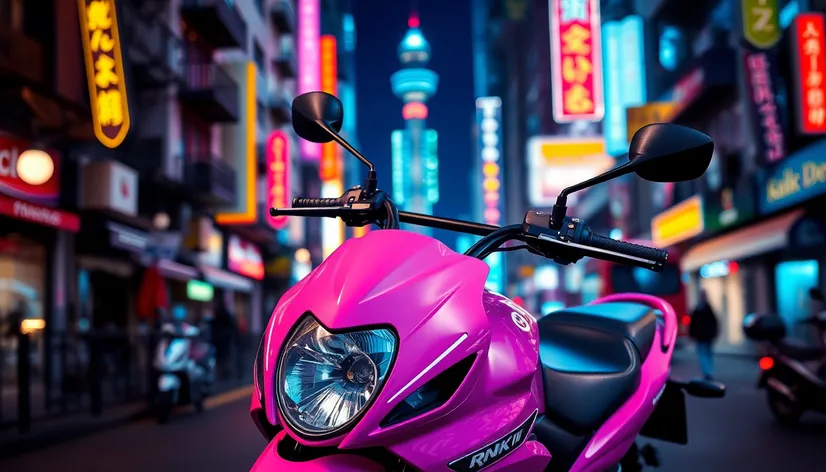 pink motorcycle