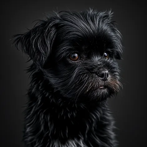 young black shih tzu