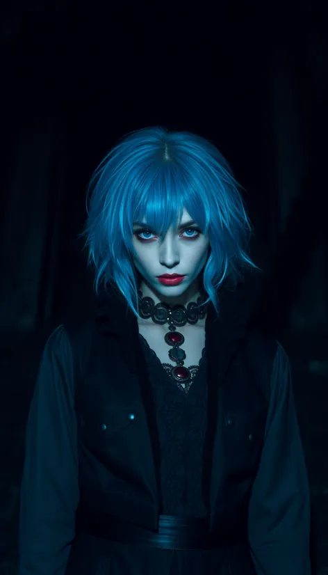 blue hair vampire