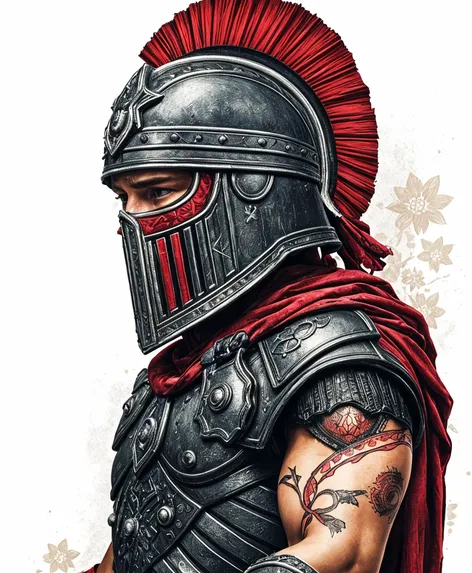 gladiator realistic armor tattoo