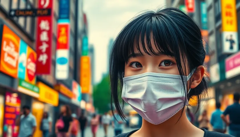 girl wearing facemask