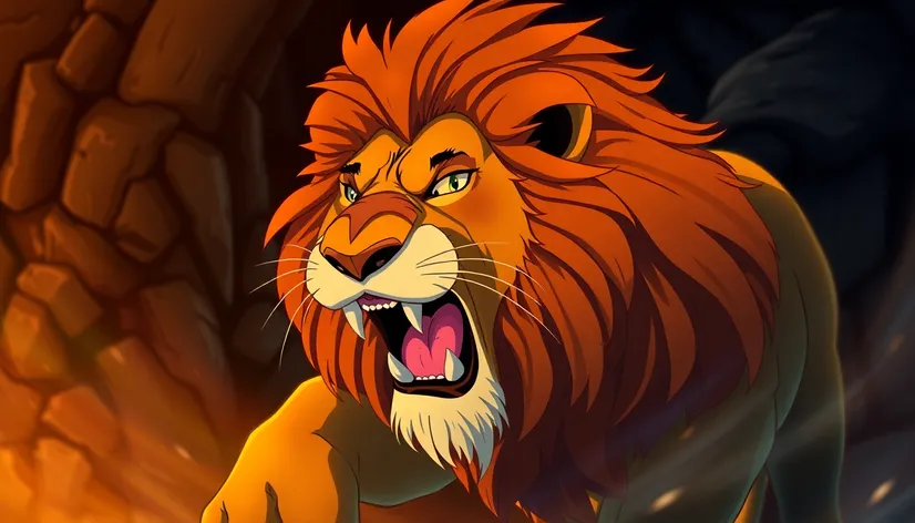 lion pictures animated