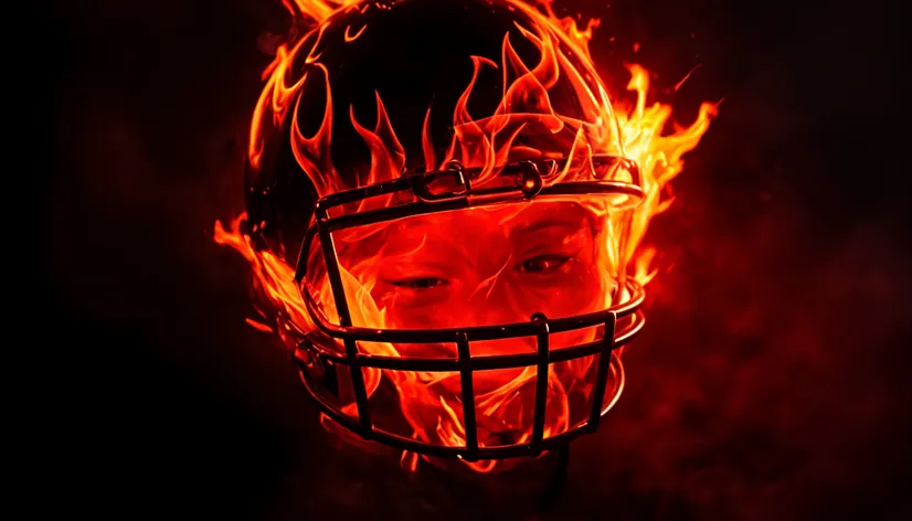 flames helmet football