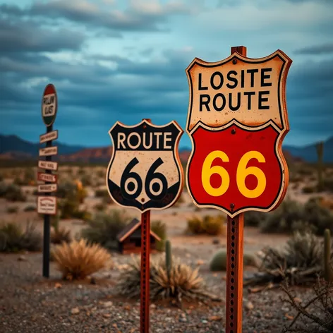 route 66 signs