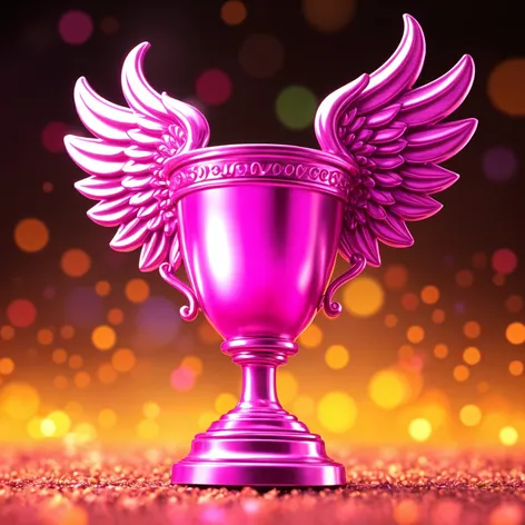 big pink detailed trophy