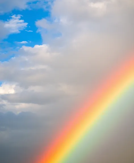 wind-scattered contrail rainbow luminesent