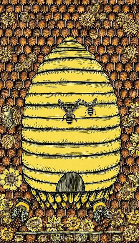 bee hive drawing