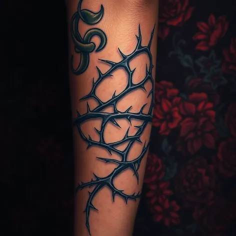 thorns wrapped around arm